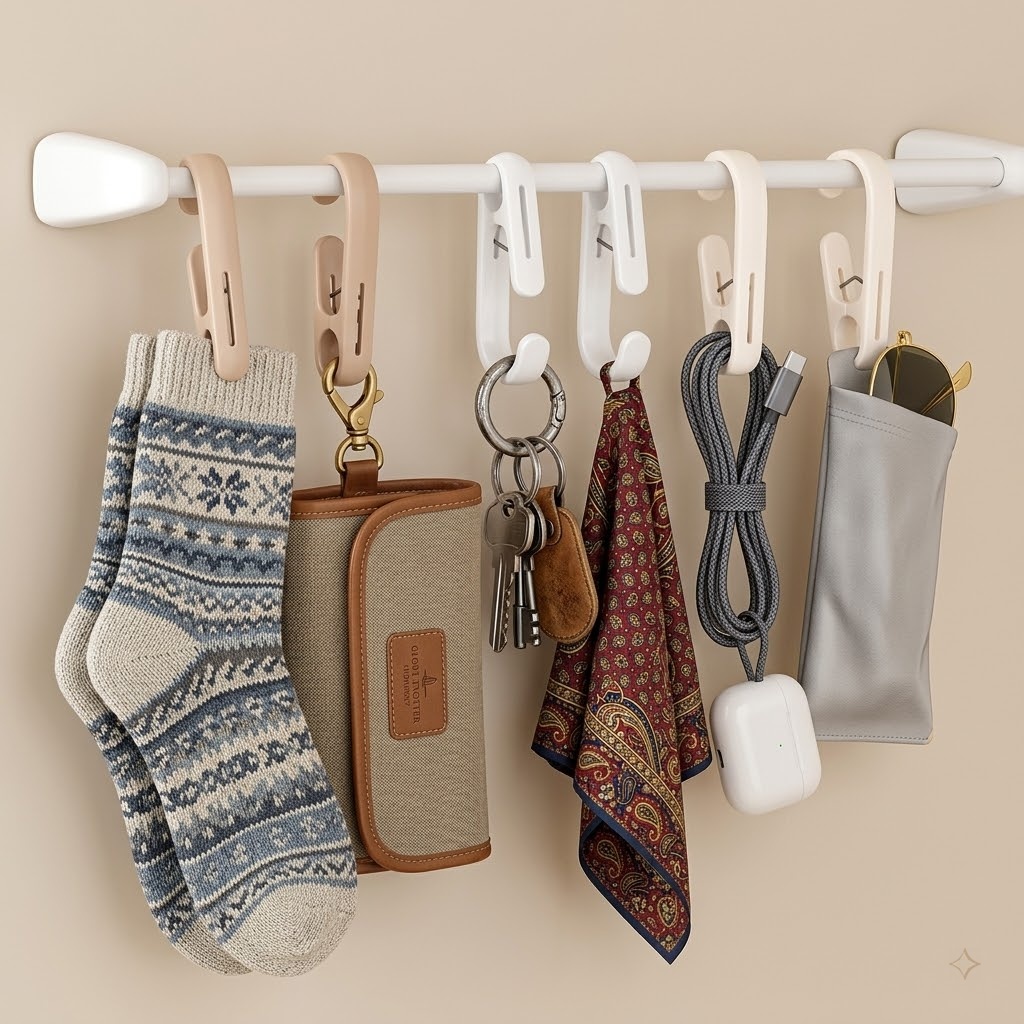 Home Cooking Delivery - Abrazaderas de Plástico Multiusos, Ganchos Colgantes