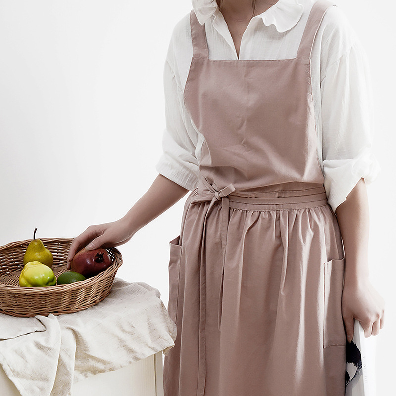 Home Cooking Japanese - Delantal con pechera de lino y