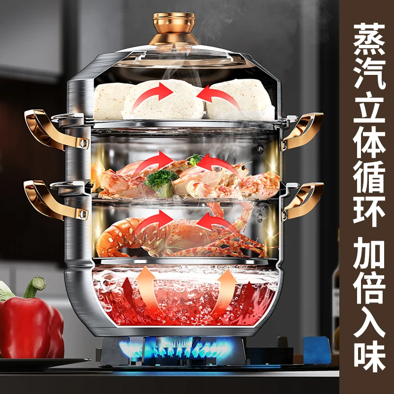 Olla de vapor de acero inoxida - Home Cooking Cookbook reseña y precio