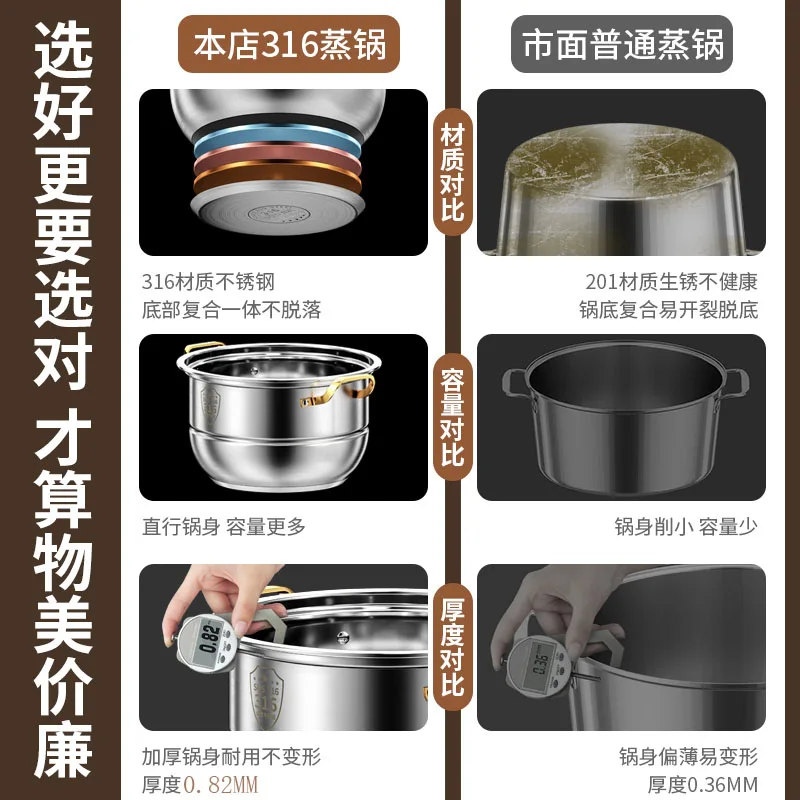 Olla de vapor de acero inoxida - Home Cooking Cookbook reseña y precio