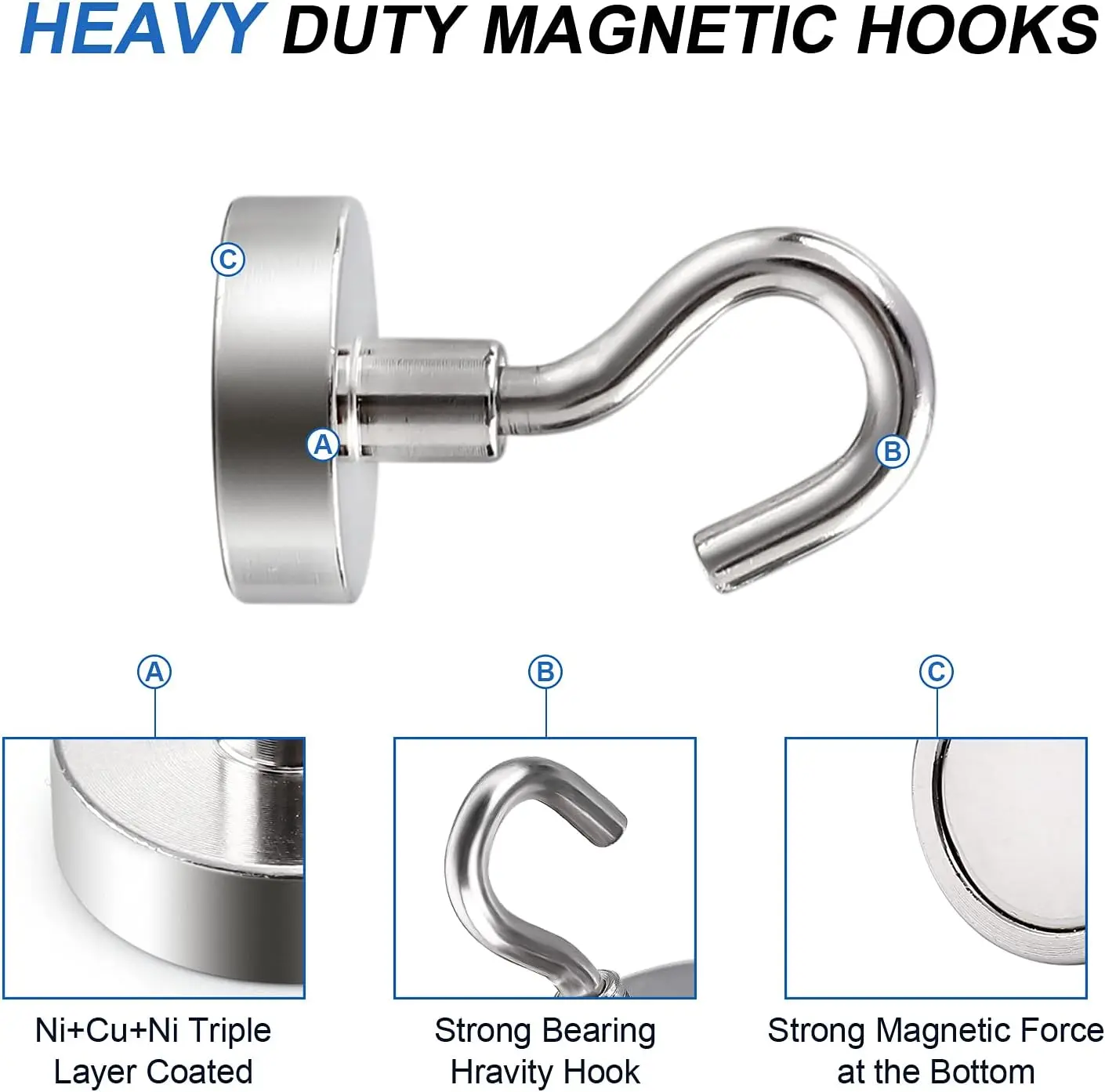 Ganchos magnéticos fuertes de  - Home Cooking Delivery reseña y precio